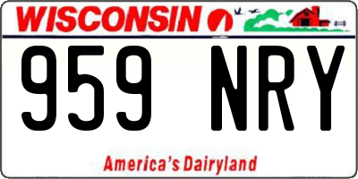 WI license plate 959NRY