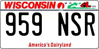 WI license plate 959NSR
