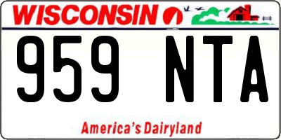 WI license plate 959NTA