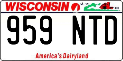 WI license plate 959NTD