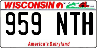 WI license plate 959NTH