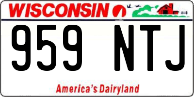 WI license plate 959NTJ
