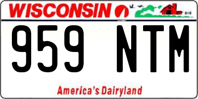 WI license plate 959NTM