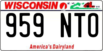 WI license plate 959NTO