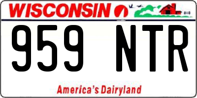 WI license plate 959NTR