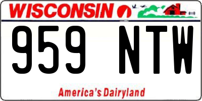 WI license plate 959NTW