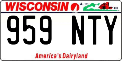WI license plate 959NTY