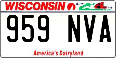 WI license plate 959NVA