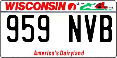 WI license plate 959NVB