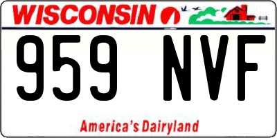 WI license plate 959NVF