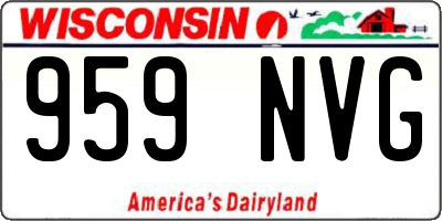 WI license plate 959NVG