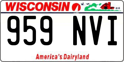 WI license plate 959NVI