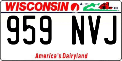 WI license plate 959NVJ
