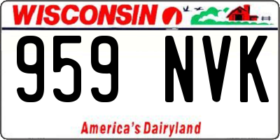 WI license plate 959NVK