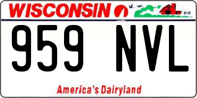 WI license plate 959NVL