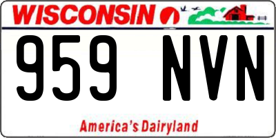 WI license plate 959NVN