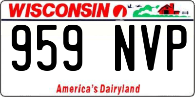 WI license plate 959NVP
