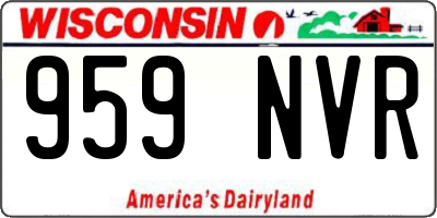 WI license plate 959NVR