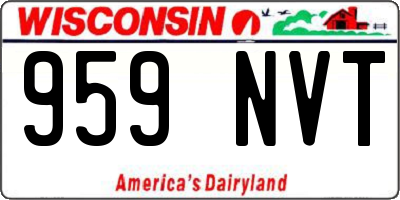 WI license plate 959NVT