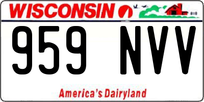 WI license plate 959NVV
