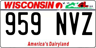 WI license plate 959NVZ