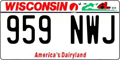 WI license plate 959NWJ