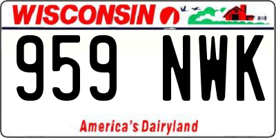 WI license plate 959NWK