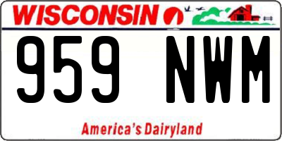 WI license plate 959NWM