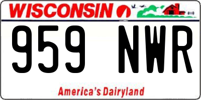 WI license plate 959NWR