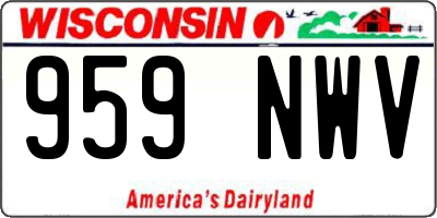 WI license plate 959NWV
