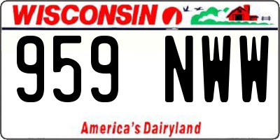 WI license plate 959NWW