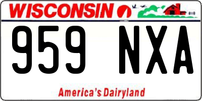 WI license plate 959NXA