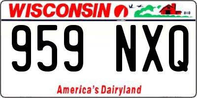 WI license plate 959NXQ