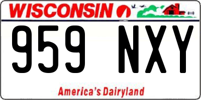 WI license plate 959NXY
