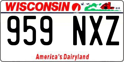 WI license plate 959NXZ