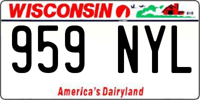 WI license plate 959NYL