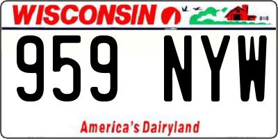 WI license plate 959NYW