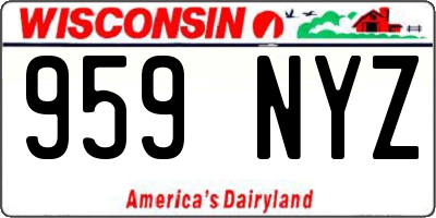 WI license plate 959NYZ