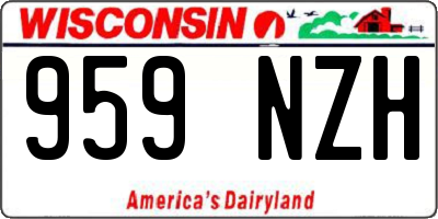 WI license plate 959NZH