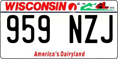 WI license plate 959NZJ