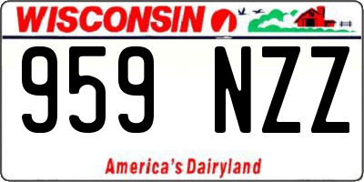 WI license plate 959NZZ
