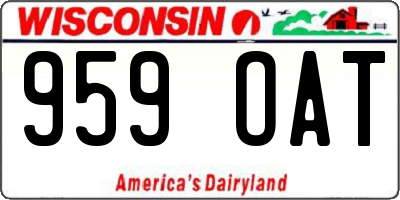 WI license plate 959OAT