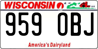 WI license plate 959OBJ