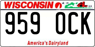 WI license plate 959OCK