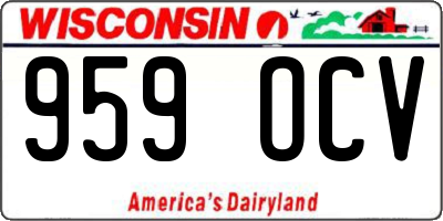 WI license plate 959OCV