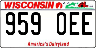 WI license plate 959OEE