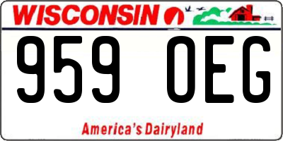 WI license plate 959OEG