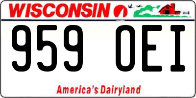 WI license plate 959OEI