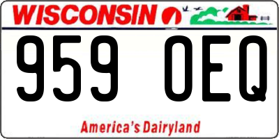 WI license plate 959OEQ