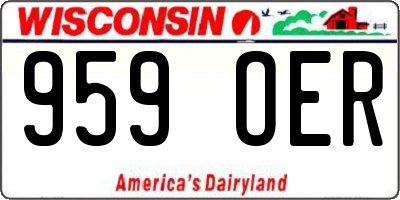 WI license plate 959OER